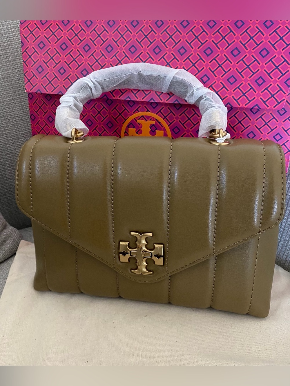 New Tory Burch Kira Chevron Satchel